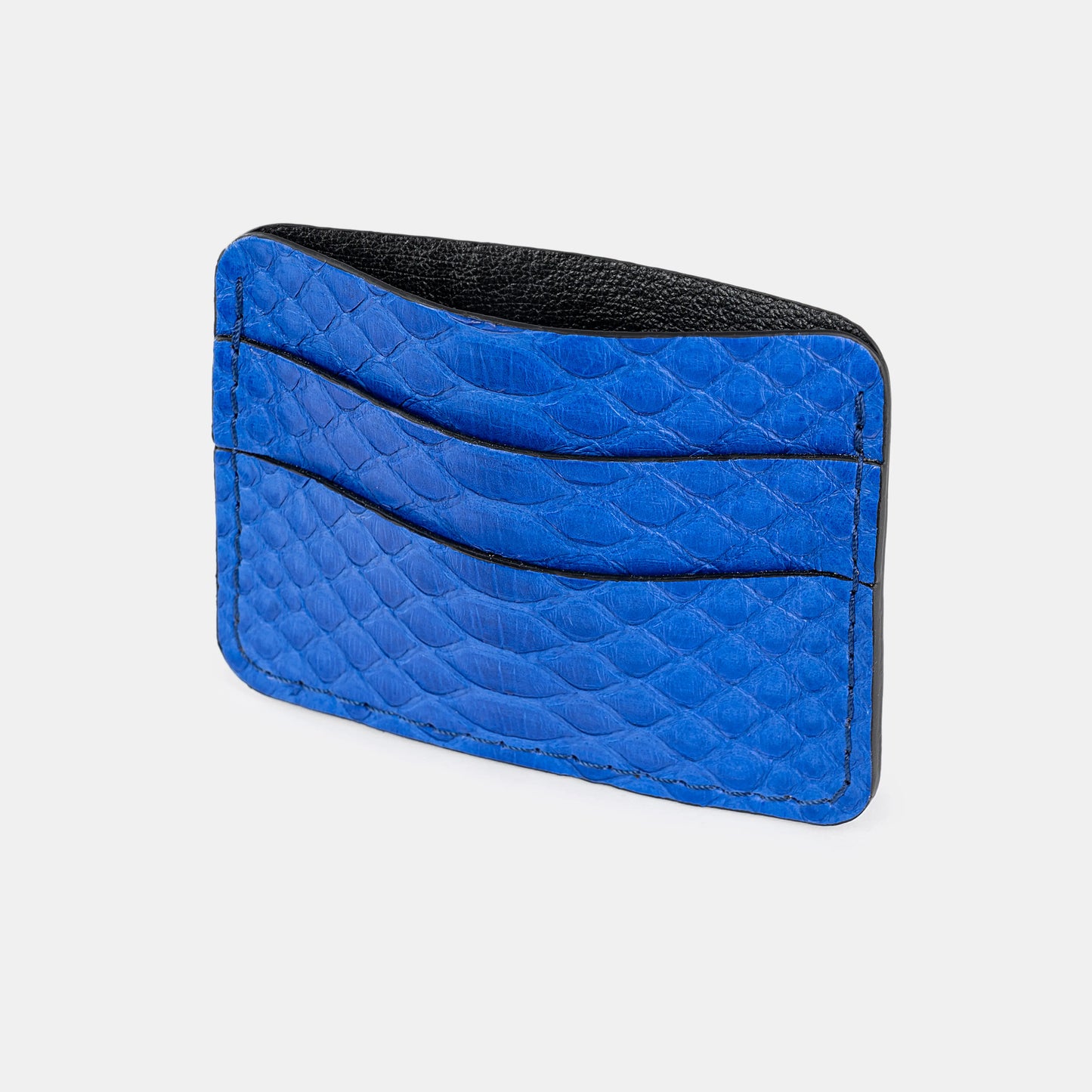 Blue Python Leather Cardholder