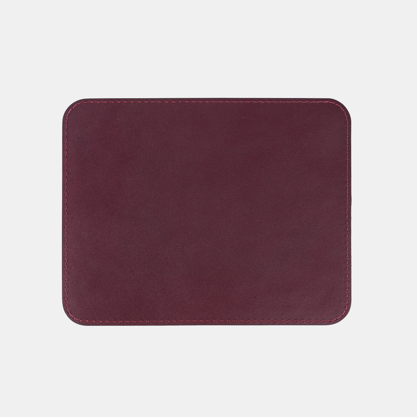 Burgundy Calf Leather Mouse Pad