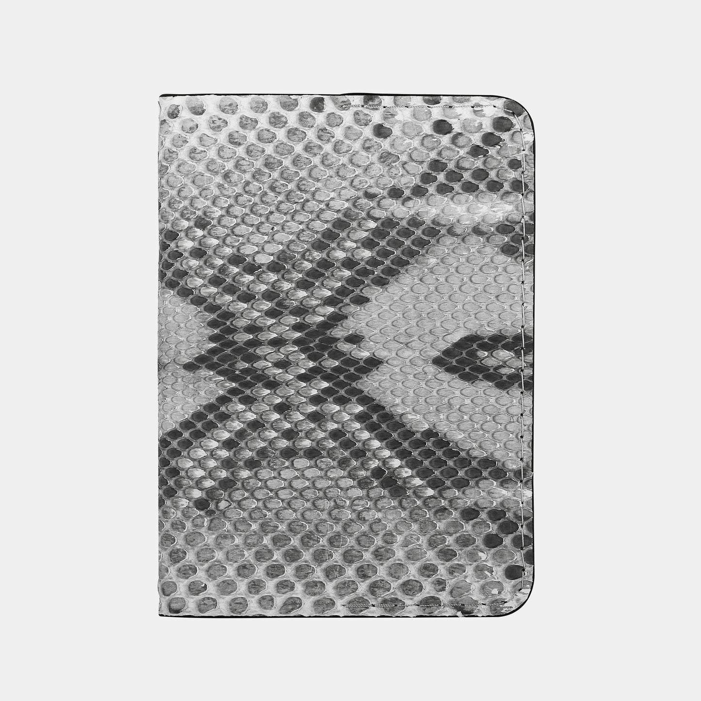 Marble Python Leather Passport Cover with Small Scales