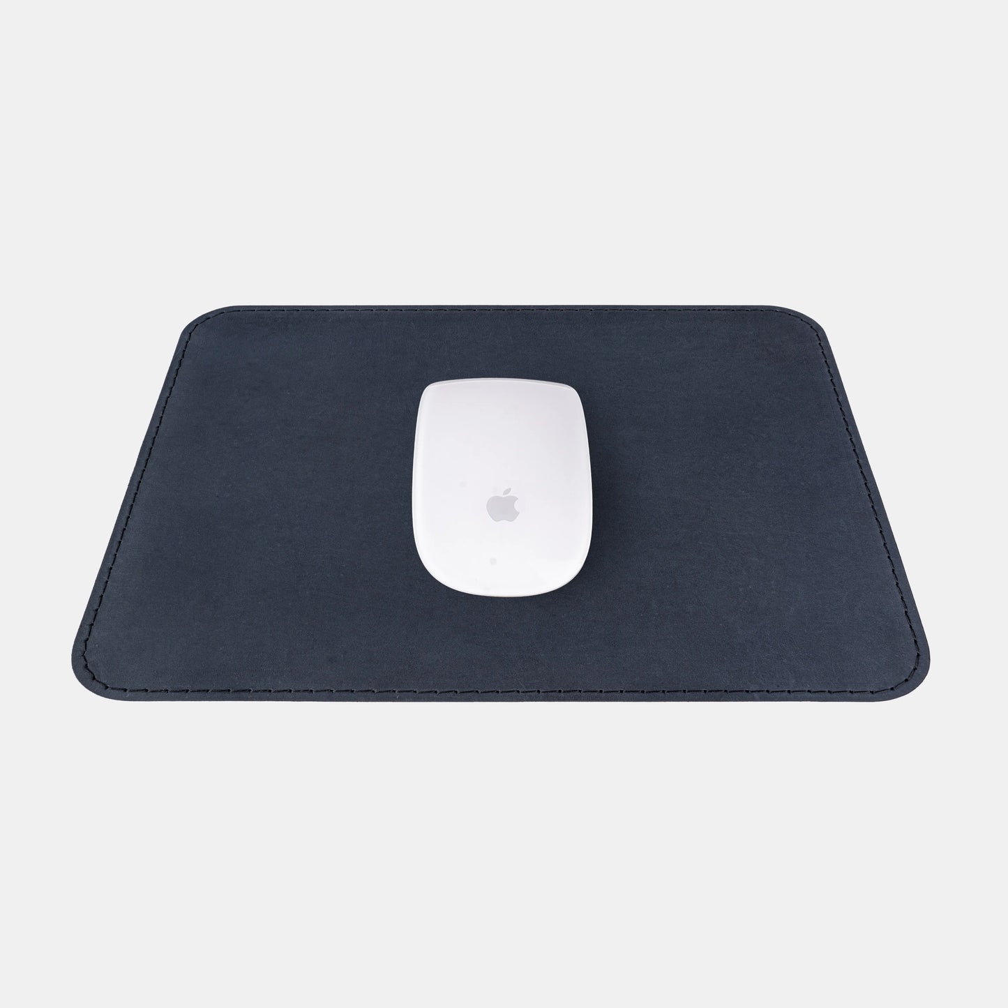 Navy Blue Crazy Horse Leather Mouse Pad