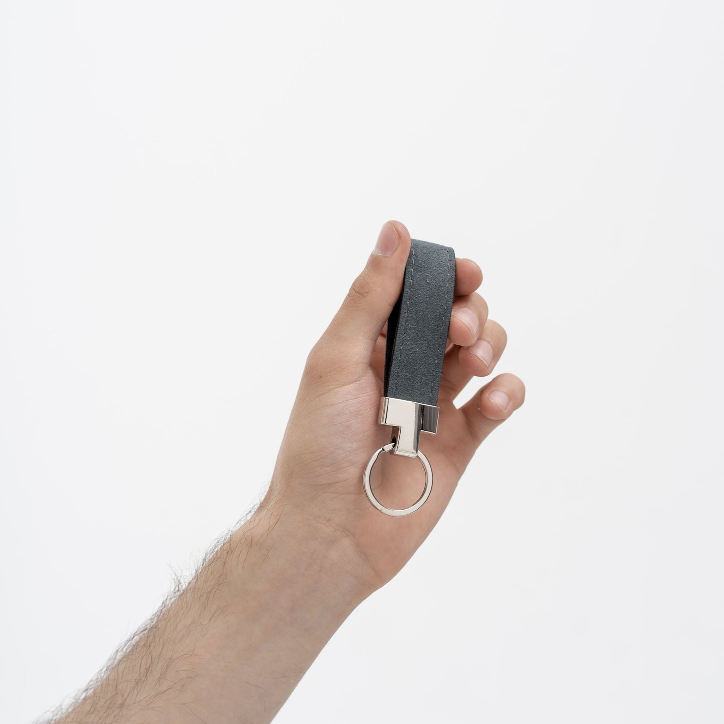 Grey Alcantara Keychain