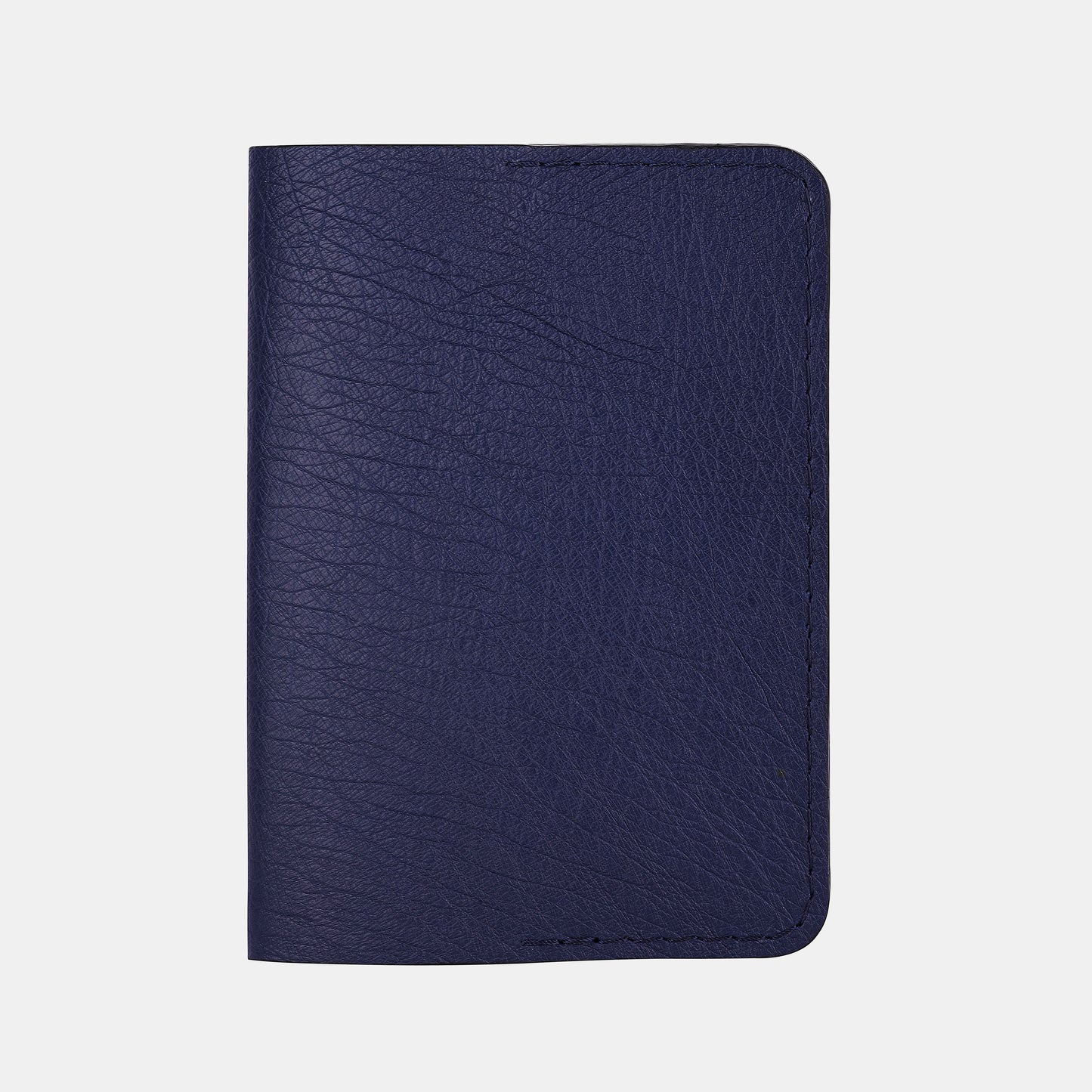 Navy Blue Smooth Ostrich Leather Passport Cover