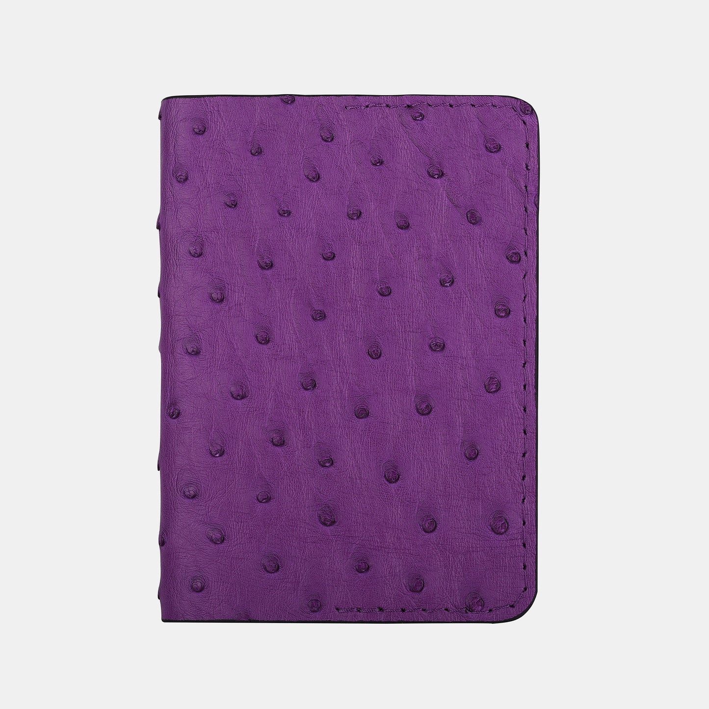 Purple Ostrich Leather Passport Cover