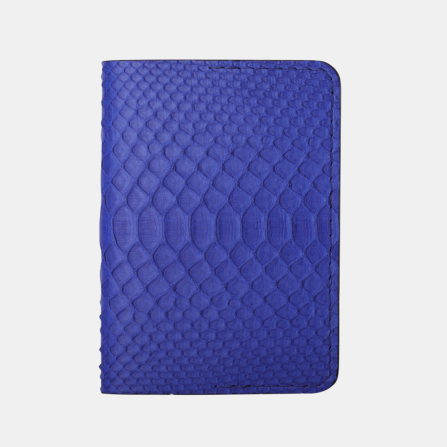 Blue Python Leather Passport Cover