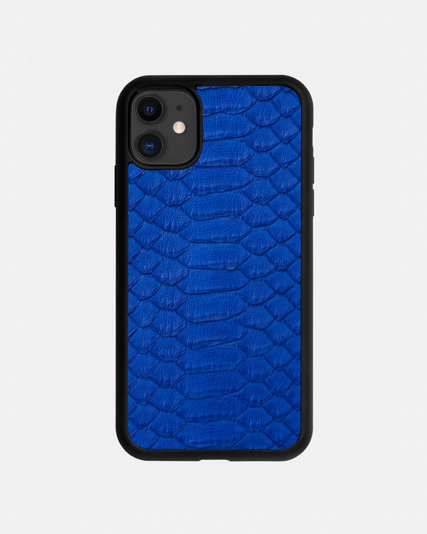 Blue Python Leather Sport Case for iPhone 11
