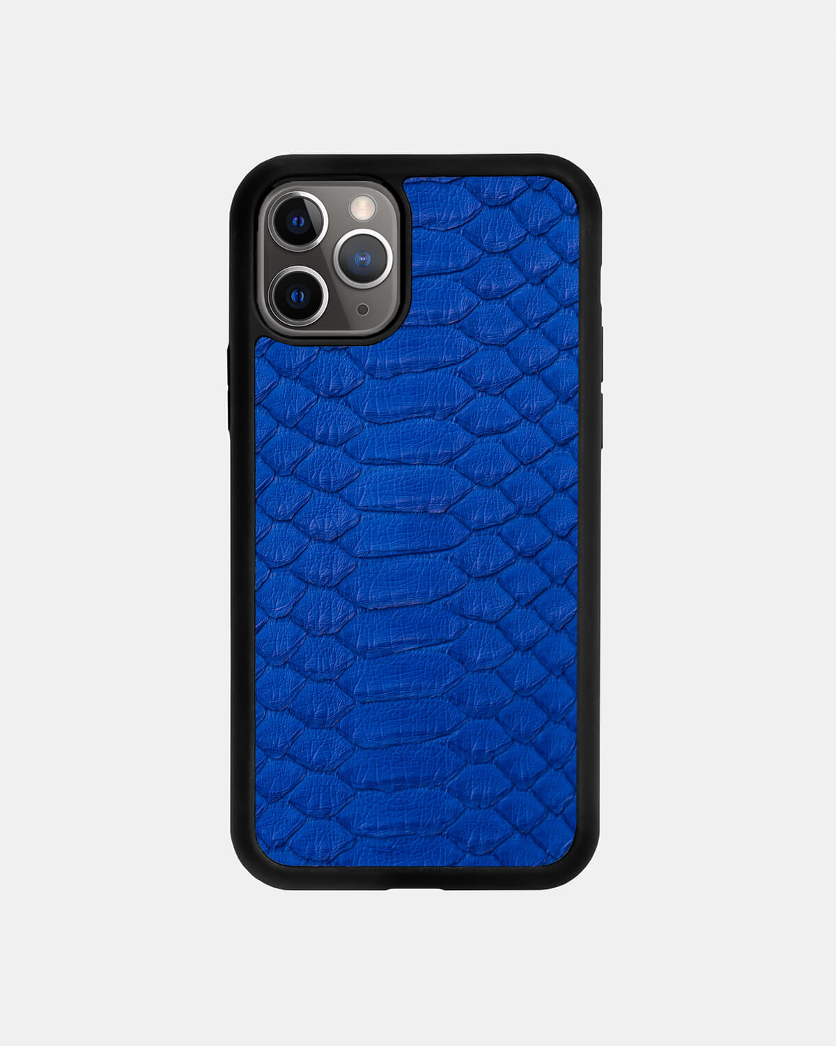 Blue Python Leather Sport Case for iPhone 11 Pro