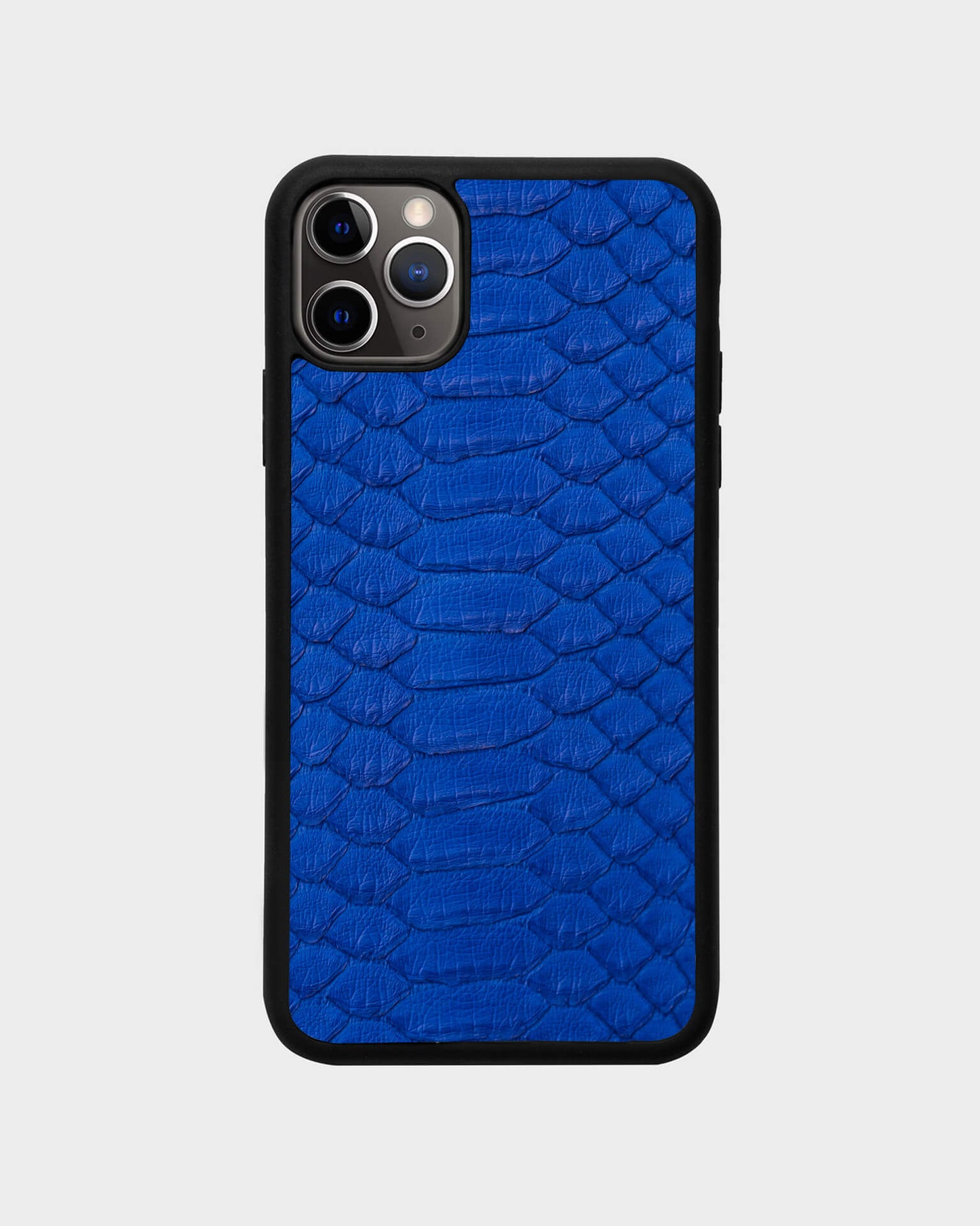 Blue Python Leather Sport Case for iPhone 11 Pro Max