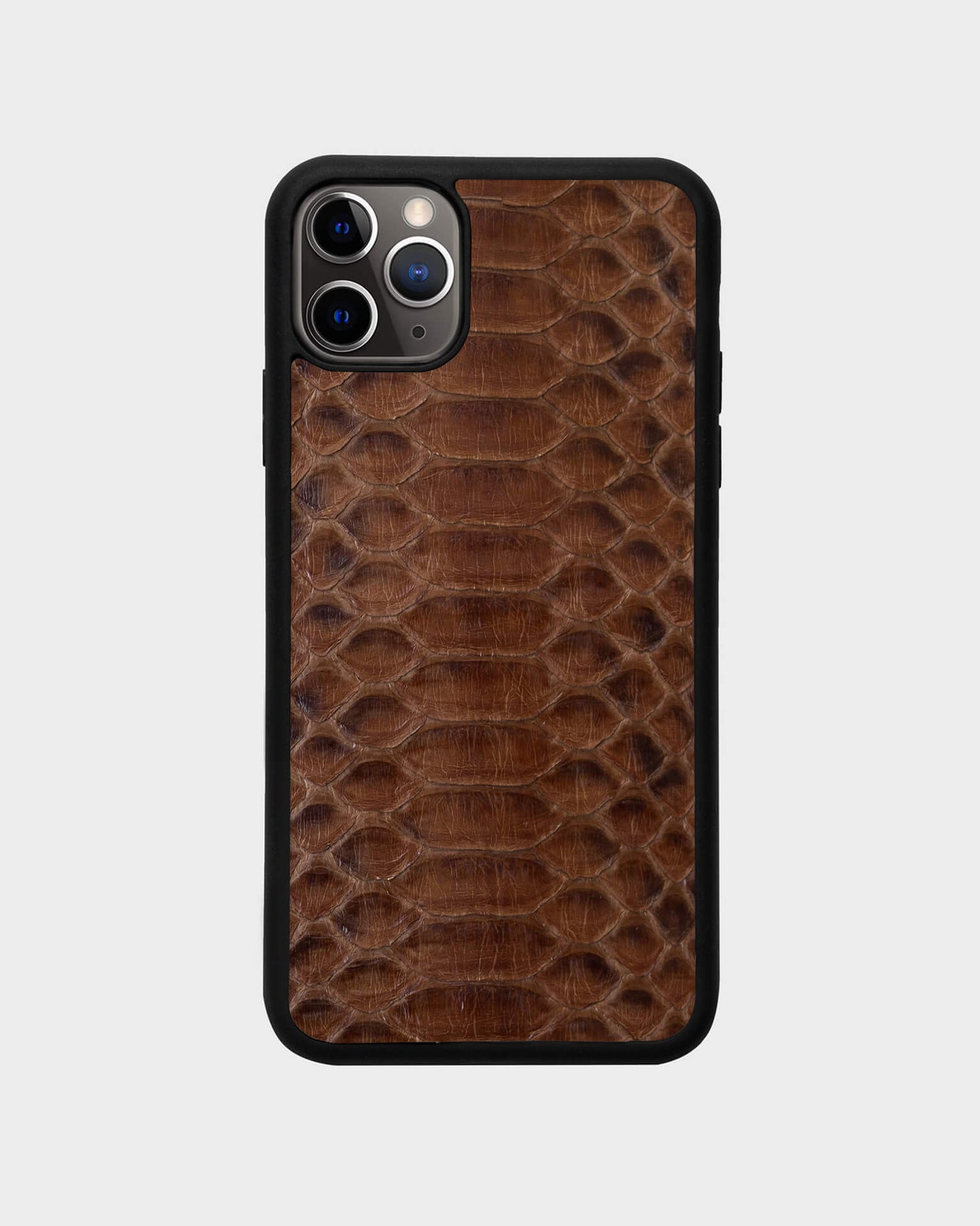 Brown Python Leather Sport Case for iPhone 11 Pro Max