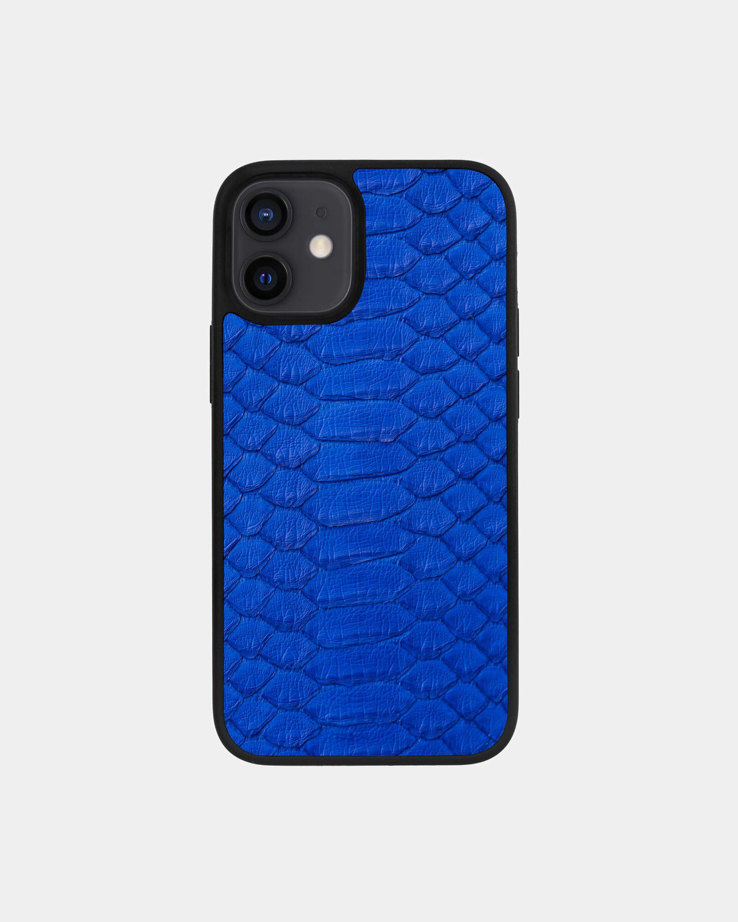 Blue Python Leather Sport Case for iPhone 12