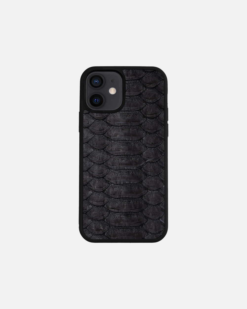 Black Python Leather Sport Case for iPhone 12 Mini