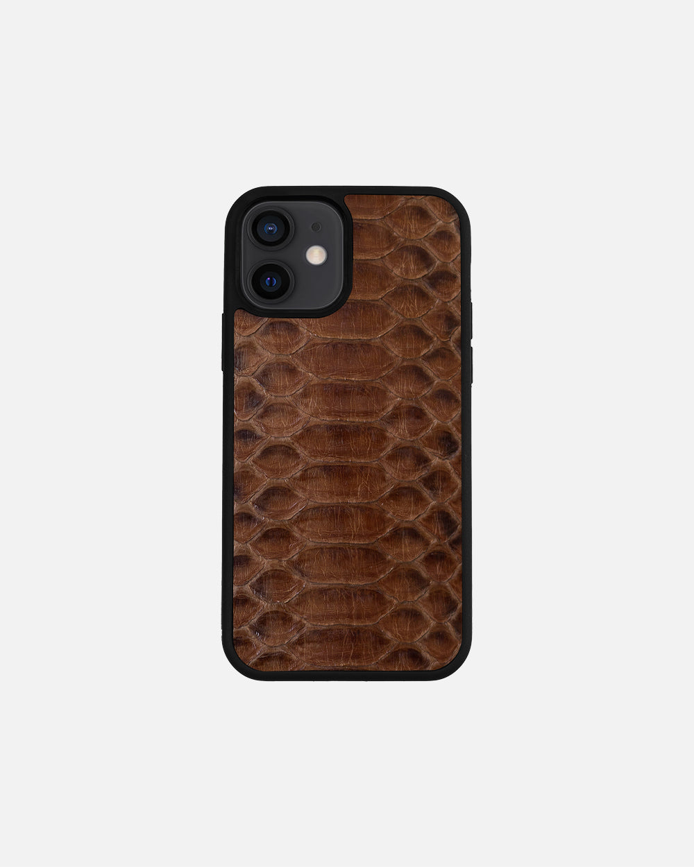 Brown Python Leather Sport Case for iPhone 12 Mini
