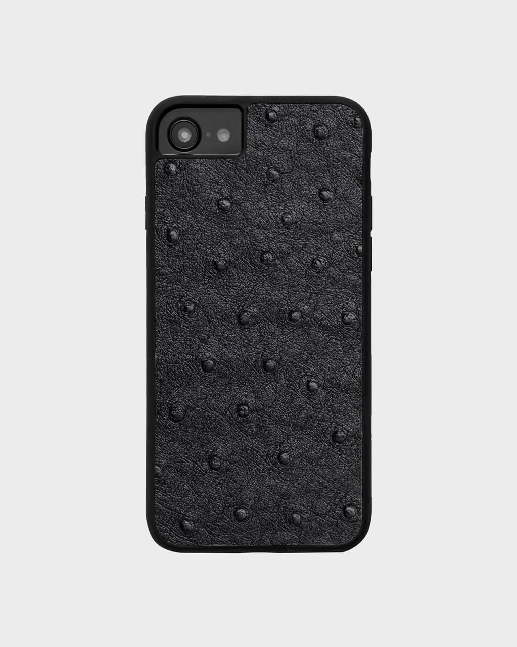 غطاء جلدي أسود لهاتف iPhone 7