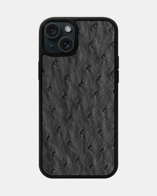 Dark gray Ostrich Sport Case for iPhone 15 Plus