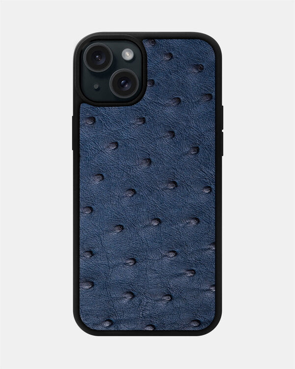 Dark blue Ostrich Sport Case for iPhone 15 Plus