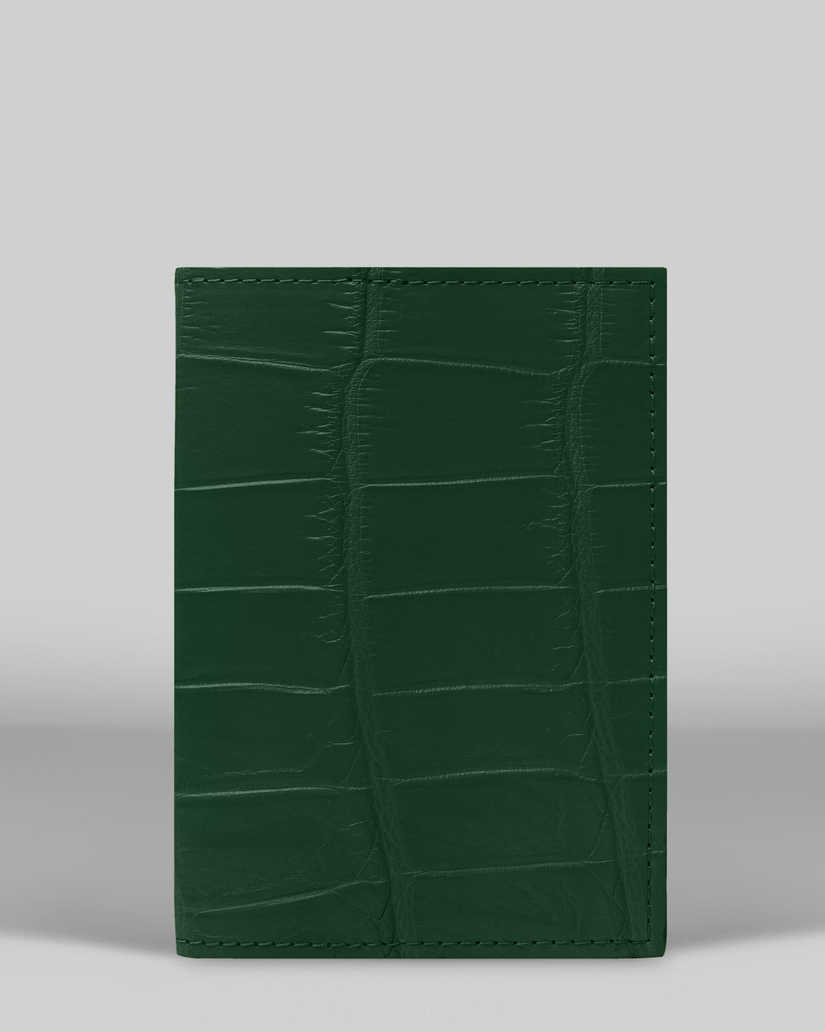 Dark Green Crocodile Leather Passport Cover