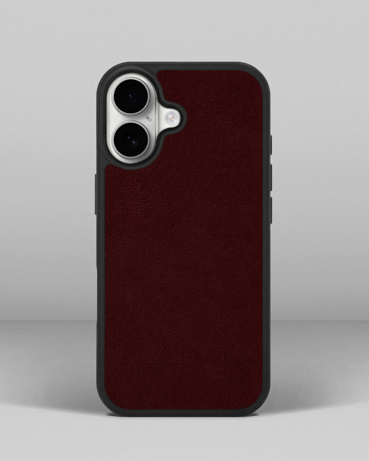 Burgundy Alcantara Sport Case for iPhone 17