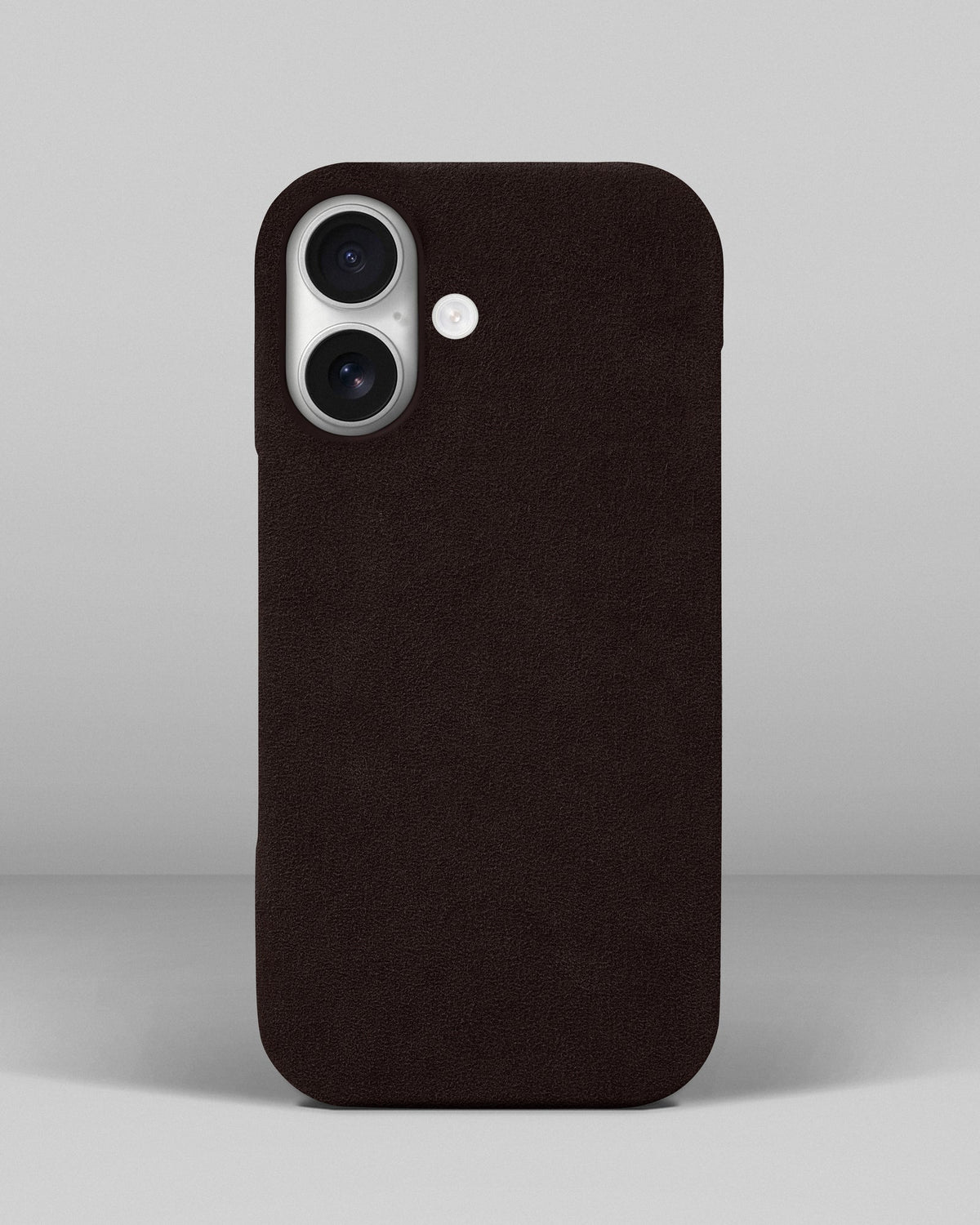 Dark Brown Alcantara Case for iPhone 17