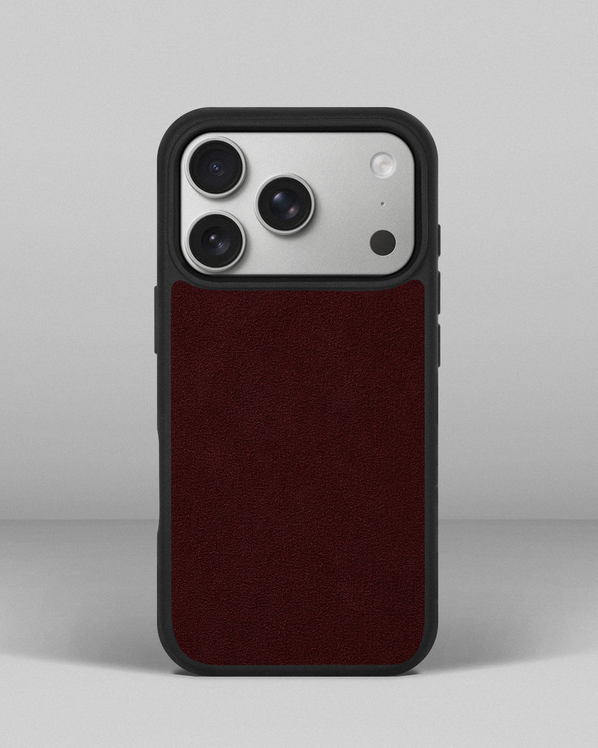 Burgundy Alcantara Sport Case for iPhone 18 Pro