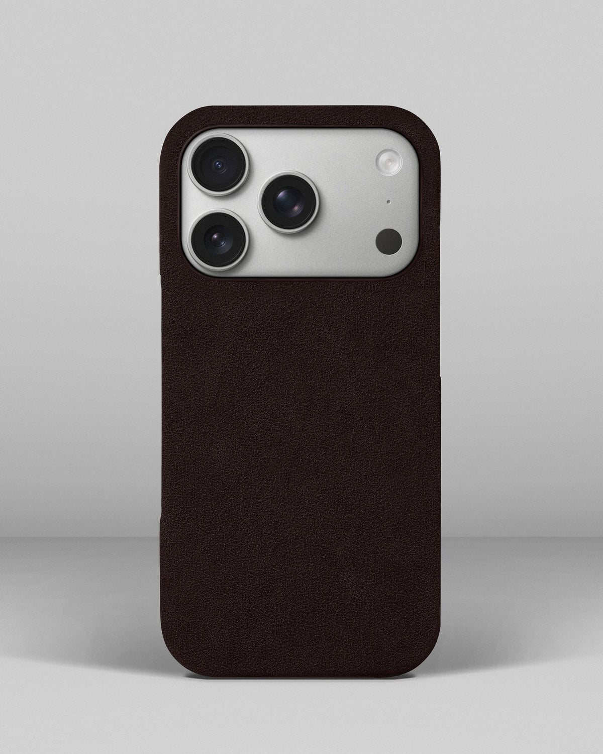 Dark Brown Alcantara Case for iPhone 17 Pro