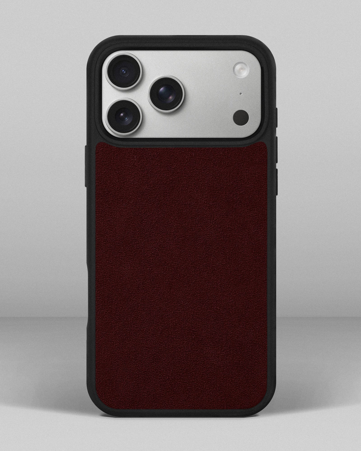 Burgundy Alcantara Sport Case for iPhone 18 Pro Max