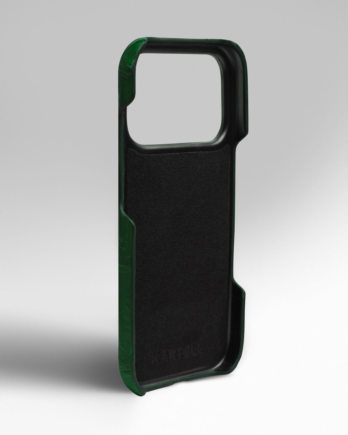 Dark Green Crocodile Leather Full-Wrap Case for iPhone 17 Pro