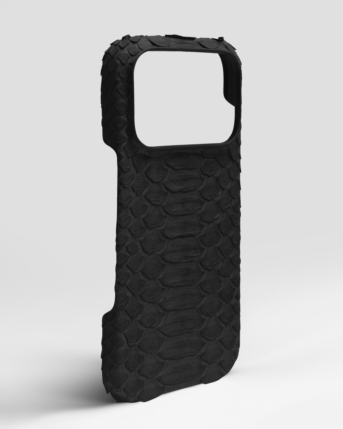 Black Python Leather Full-Wrap Case for iPhone 17 Pro