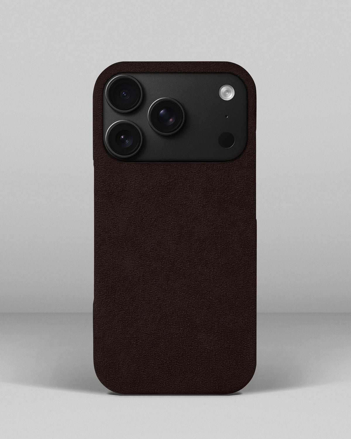 Dark Brown Alcantara Case for iPhone 18 Pro