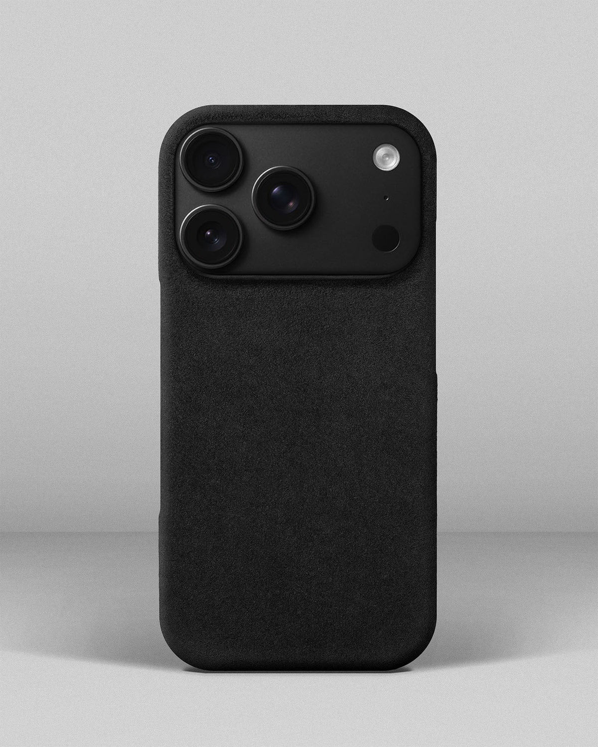 Black Alcantara Case for iPhone 18 Pro