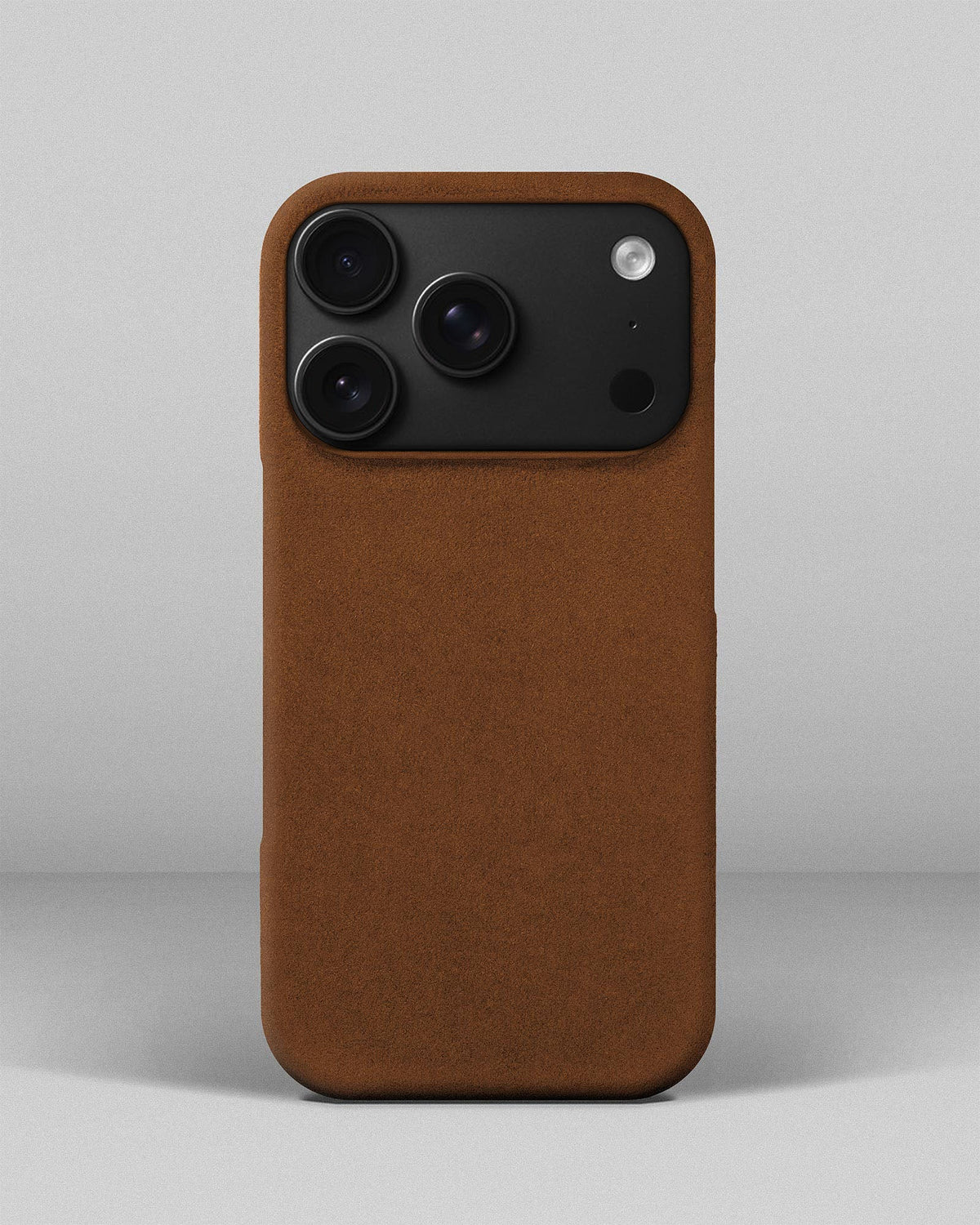 Brown Alcantara Case for iPhone 18 Pro