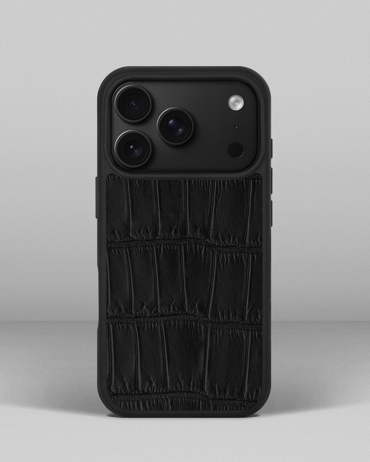 Black Crocodile Leather Sport Case for iPhone 18 Pro