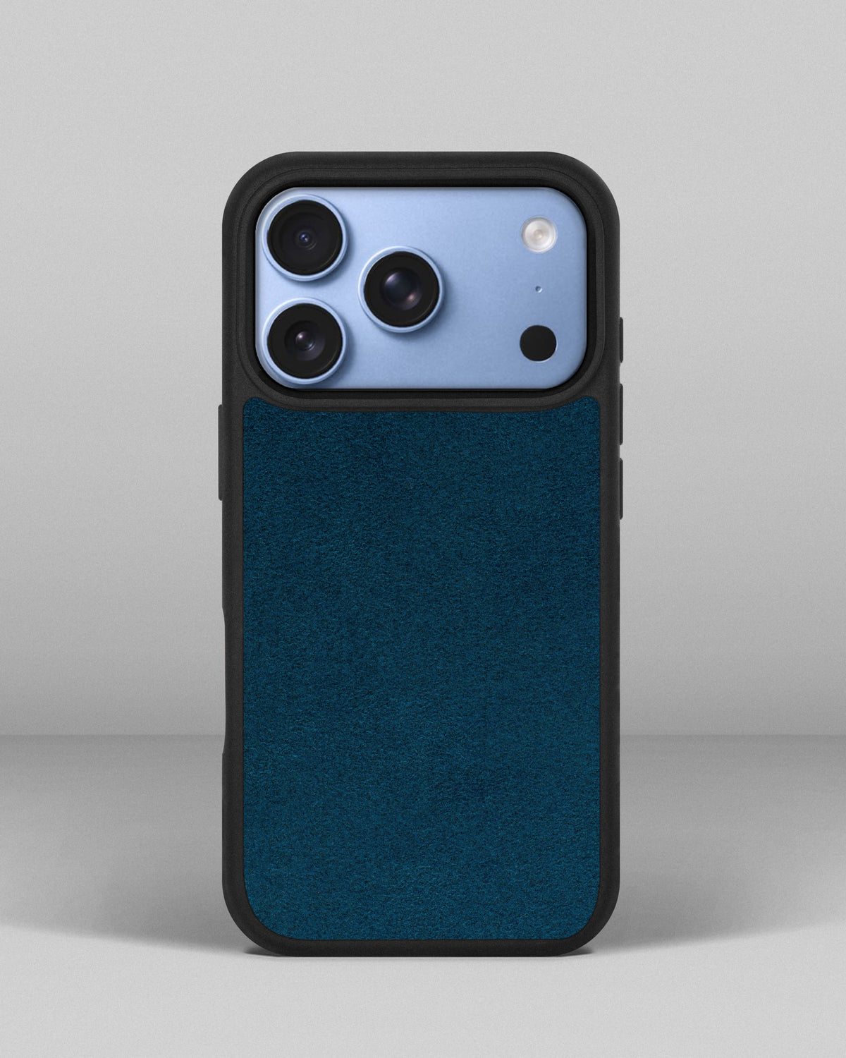 Navy Blue Leather Sport Case for iPhone 18 Pro