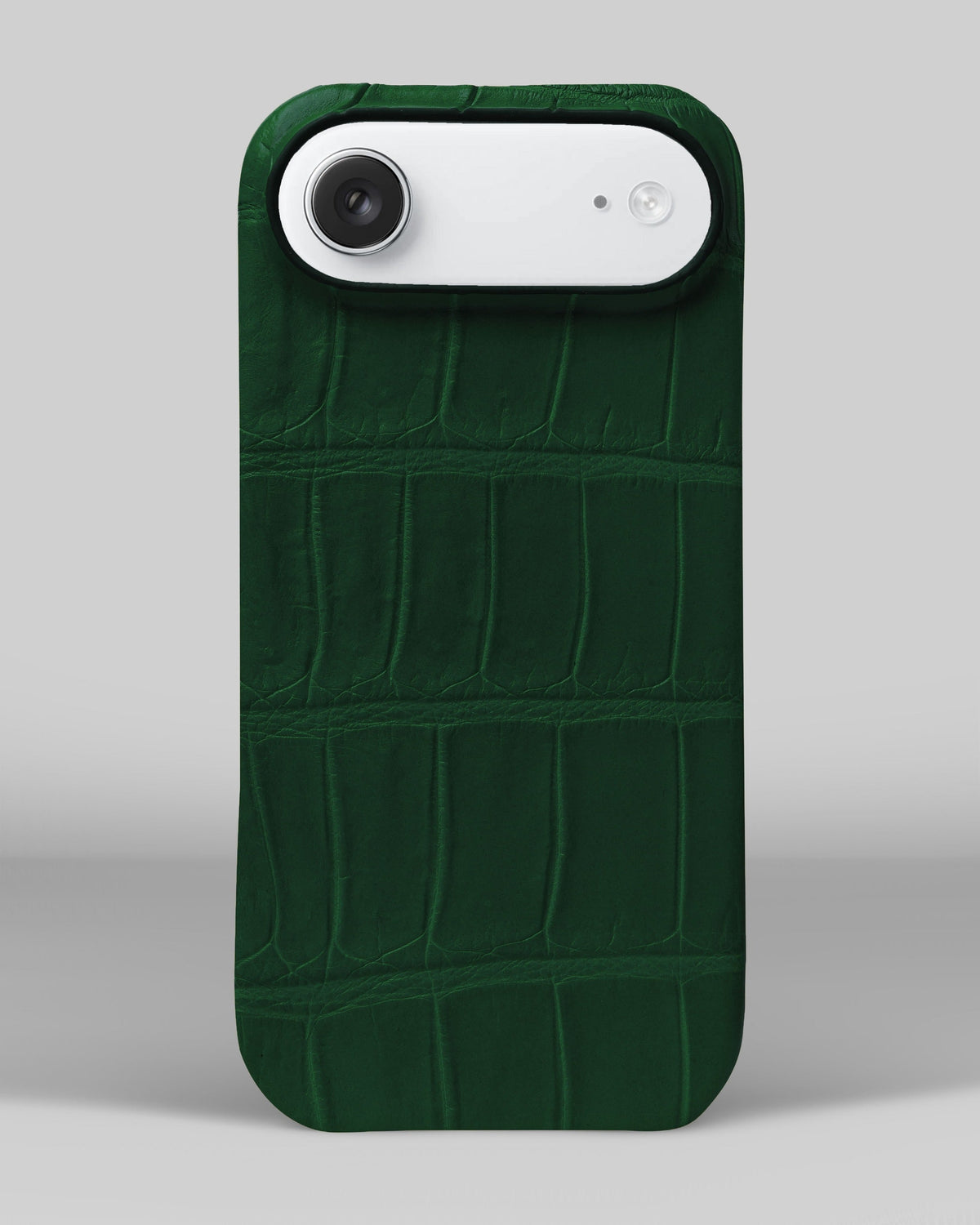 Dark Green Crocodile Leather Full-Wrap Case for iPhone 17 Air