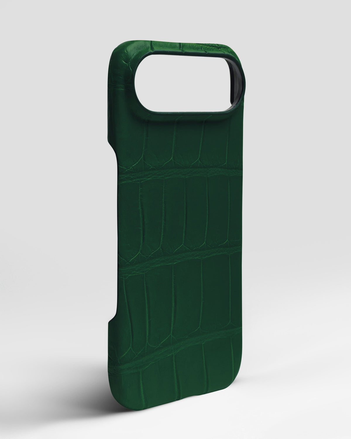 Dark Green Crocodile Leather Full-Wrap Case for iPhone 17 Air