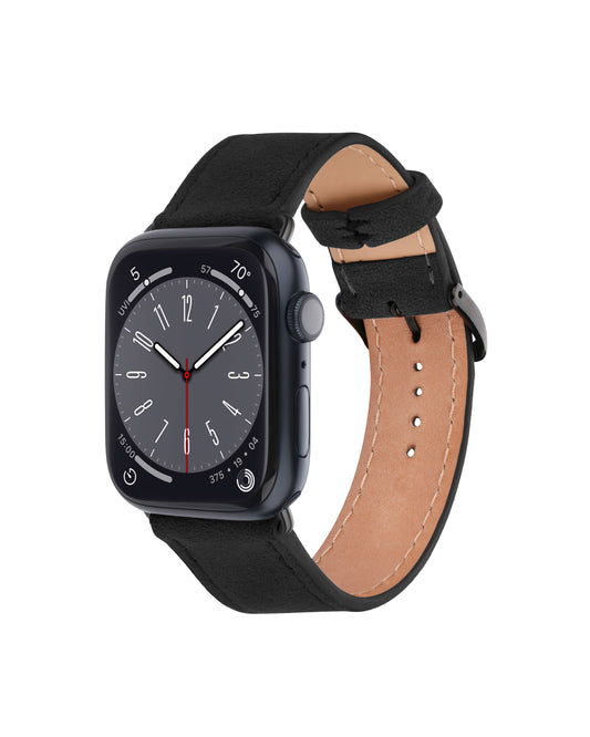 Black Alcantara Apple Watch Strap