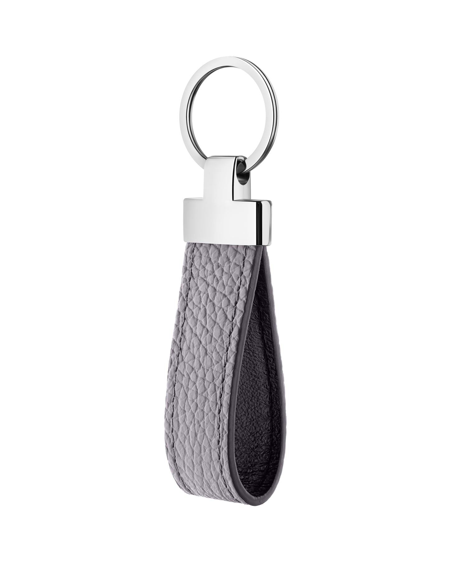 Gray Floater Leather Keychain