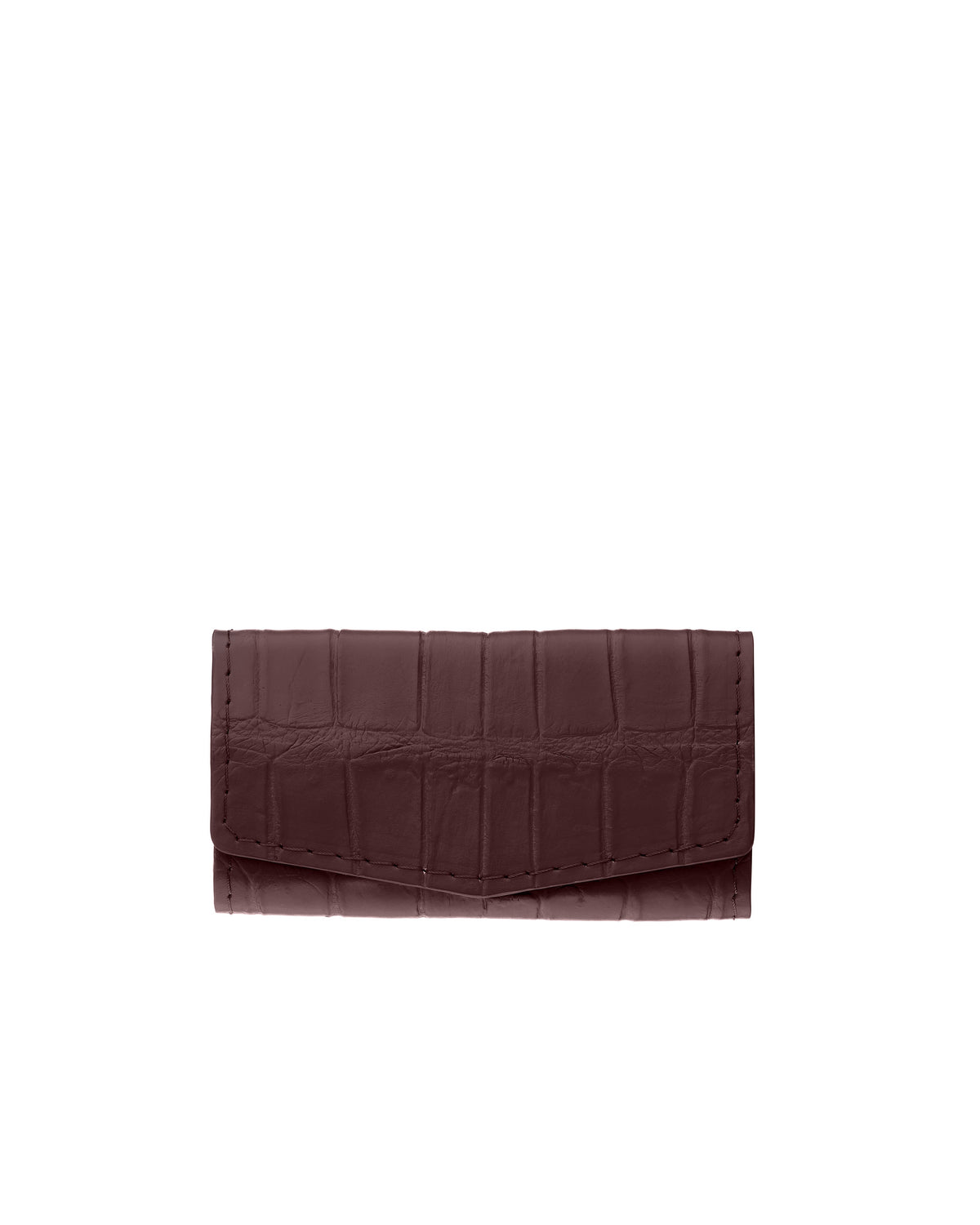 Brown Crocodile Leather Key Holder