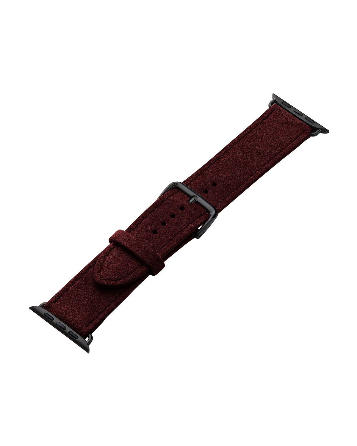 Burgundy Alcantara Apple Watch Strap