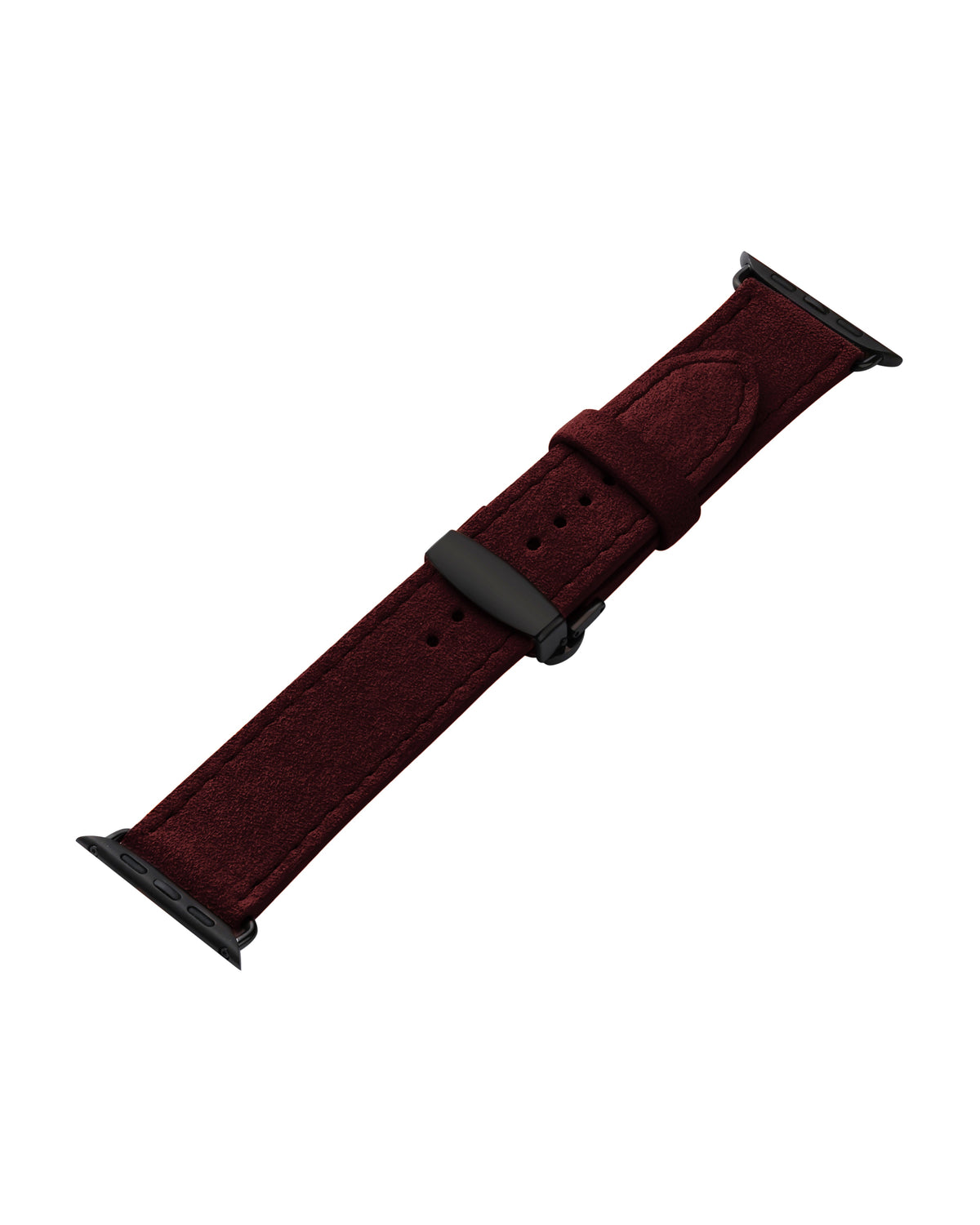 Burgundy Alcantara Apple Watch Strap