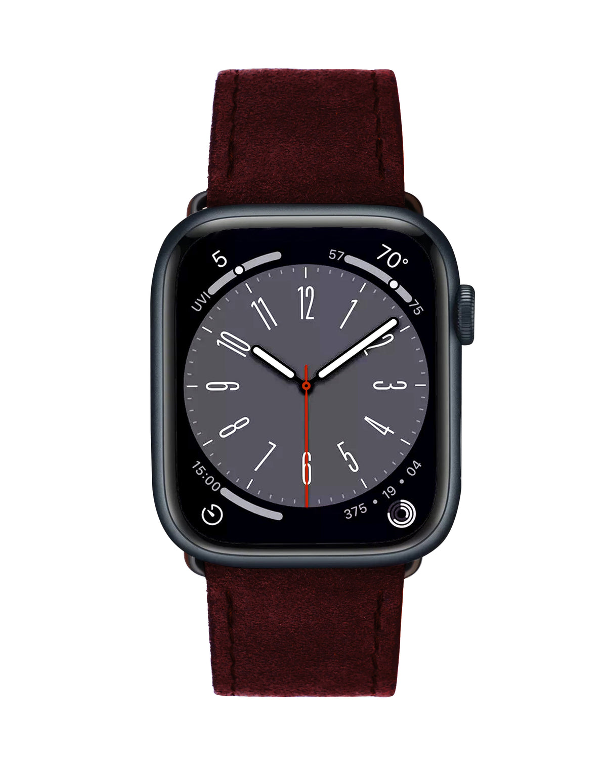 Burgundy Alcantara Apple Watch Strap