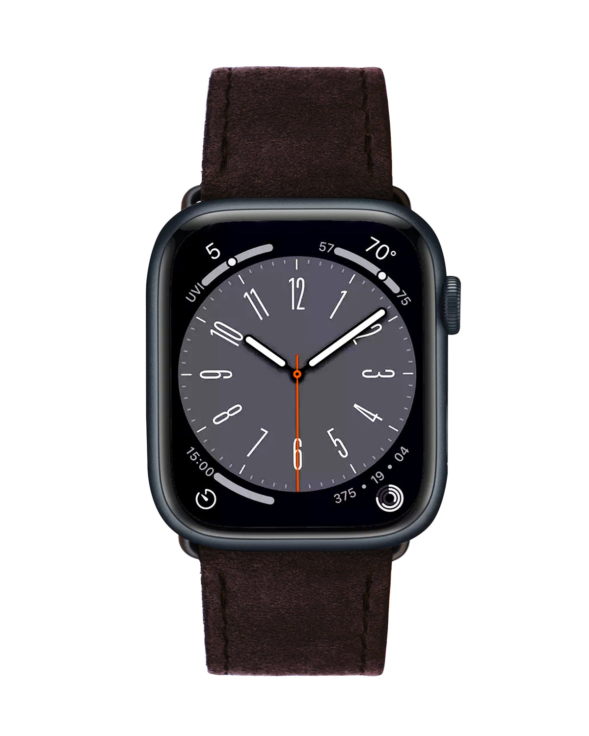 Dark Brown Alcantara Apple Watch Strap