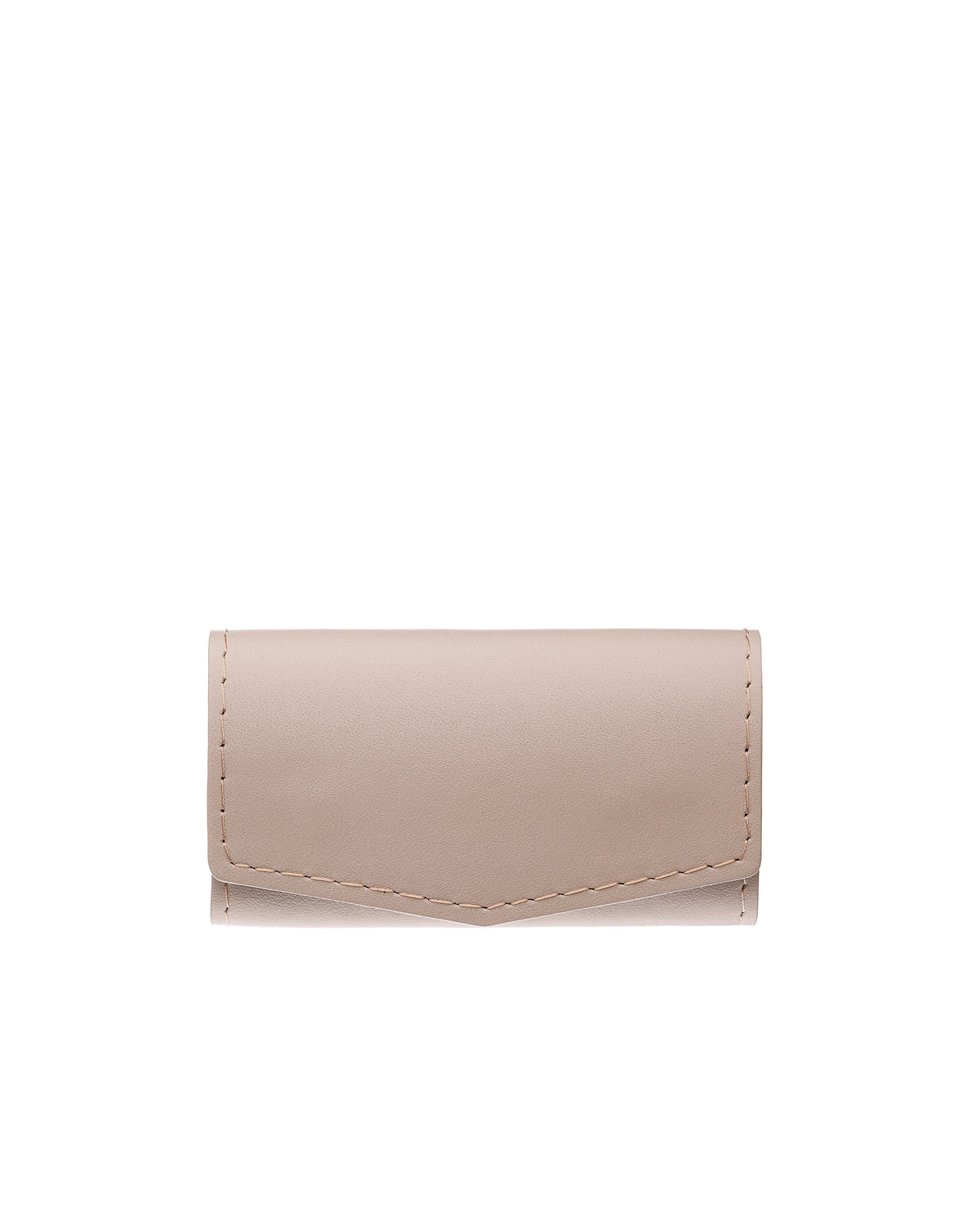 Beige Smooth Calf Leather Key Holder