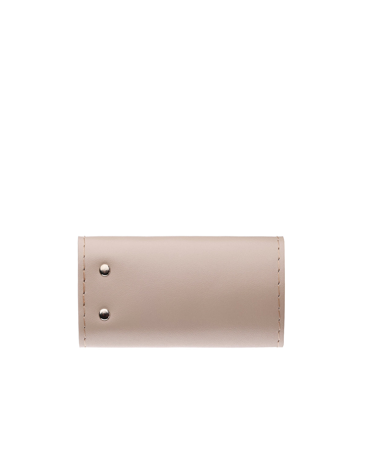 Beige Smooth Calf Leather Key Holder