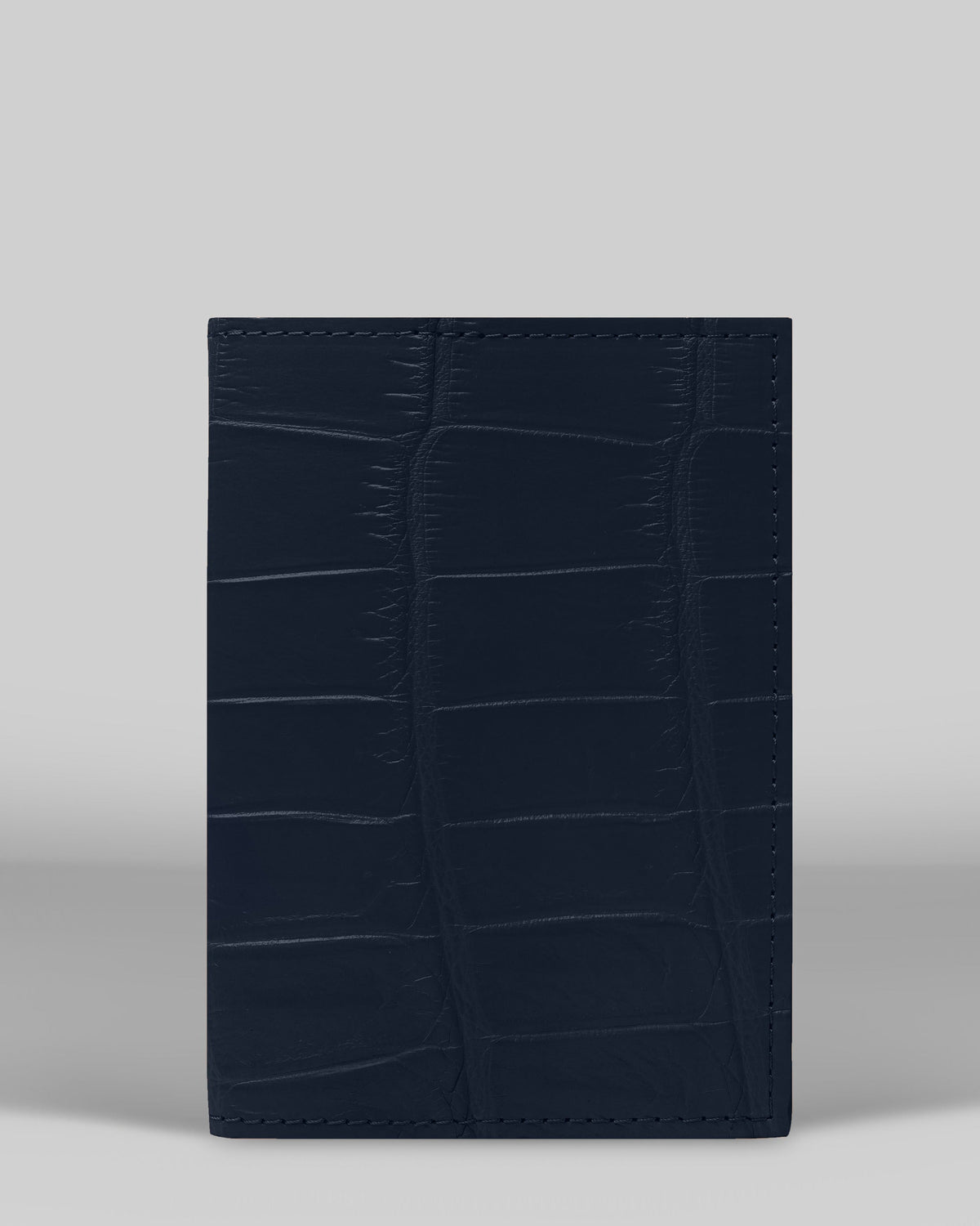 Navy Blue Crocodile Leather Passport Cover