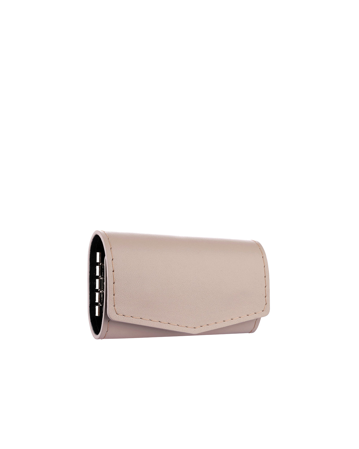 Beige Smooth Calf Leather Key Holder
