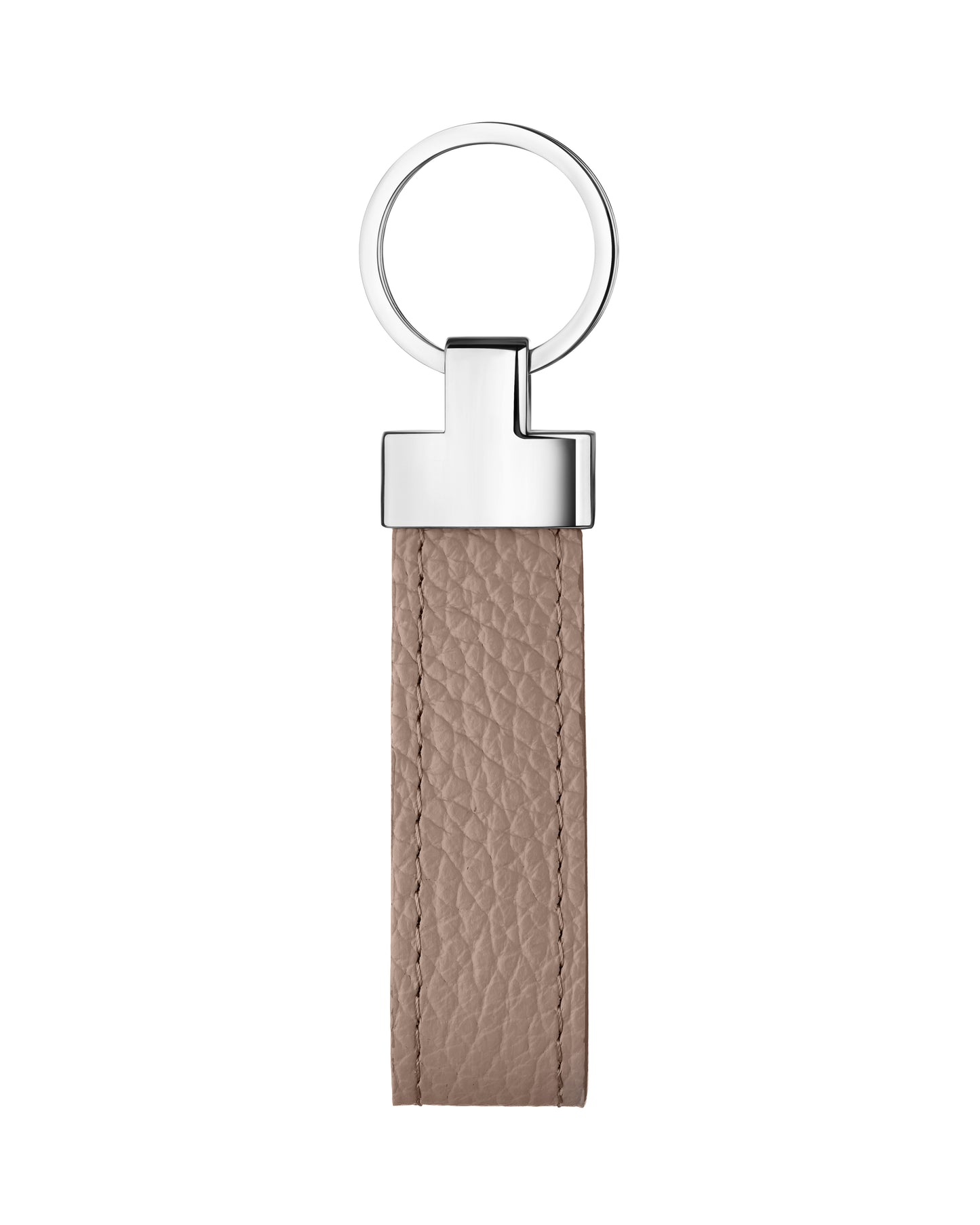 Beige Floater Leather Keychain
