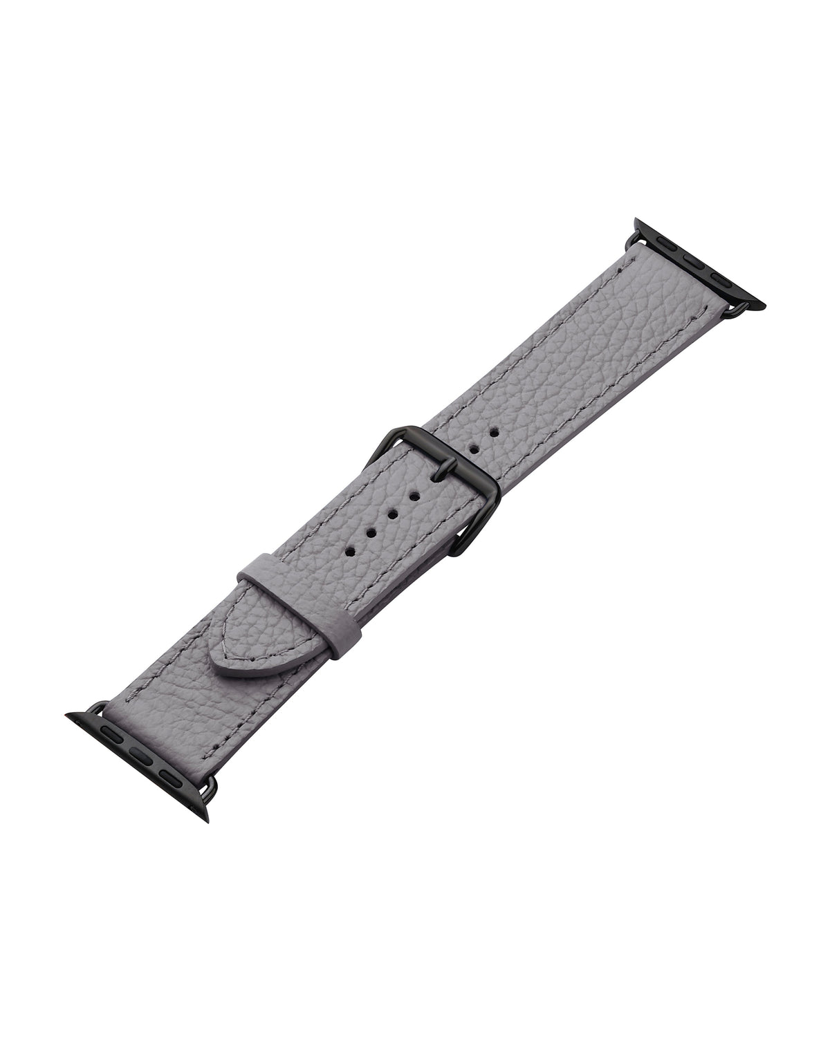 Grey Textured Calf Leather Apple Watch Strap