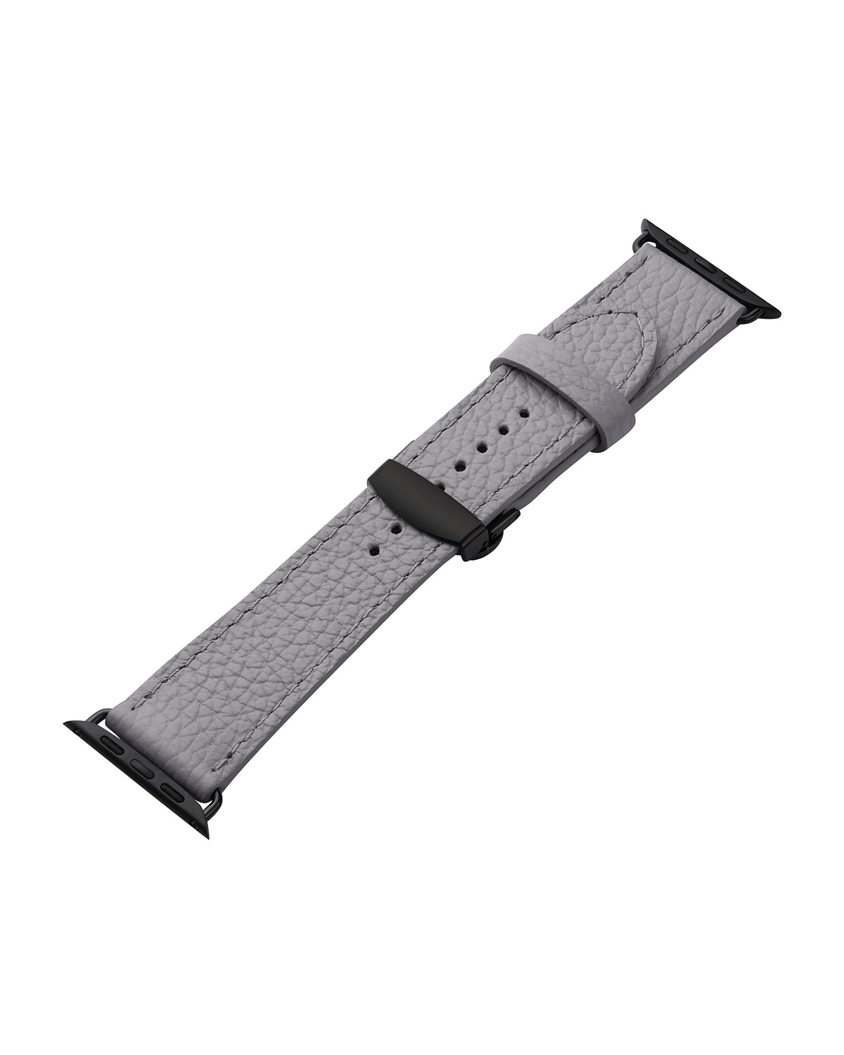 Grey Textured Calf Leather Apple Watch Strap