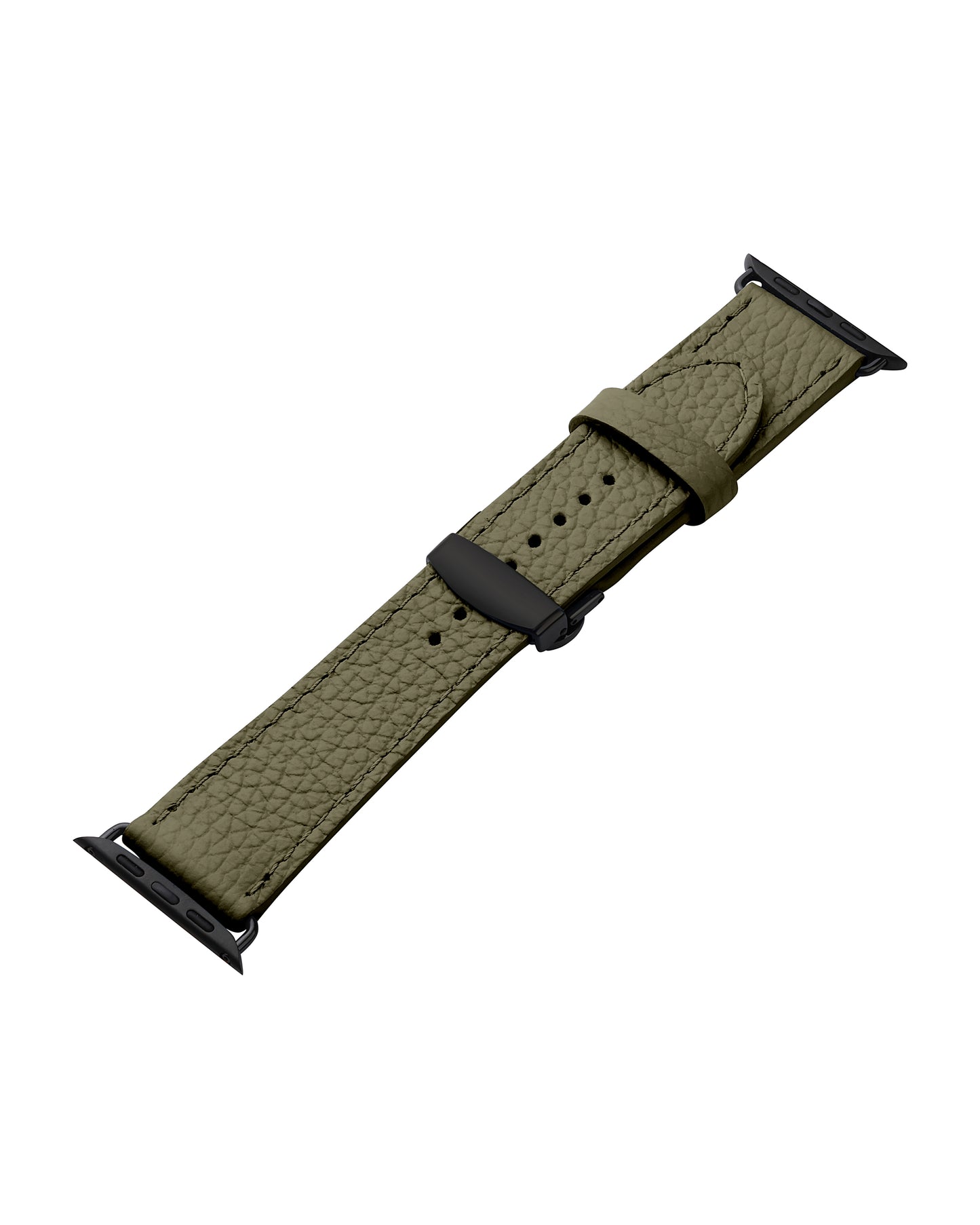 Ремінець Apple Watch із чорної текстурованої телячої шкіри