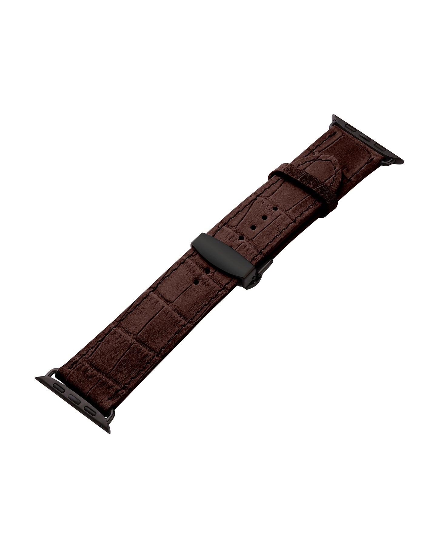 Ремінець Apple Watch із телячої шкіри кольору імбиру з тисненням крокодила
