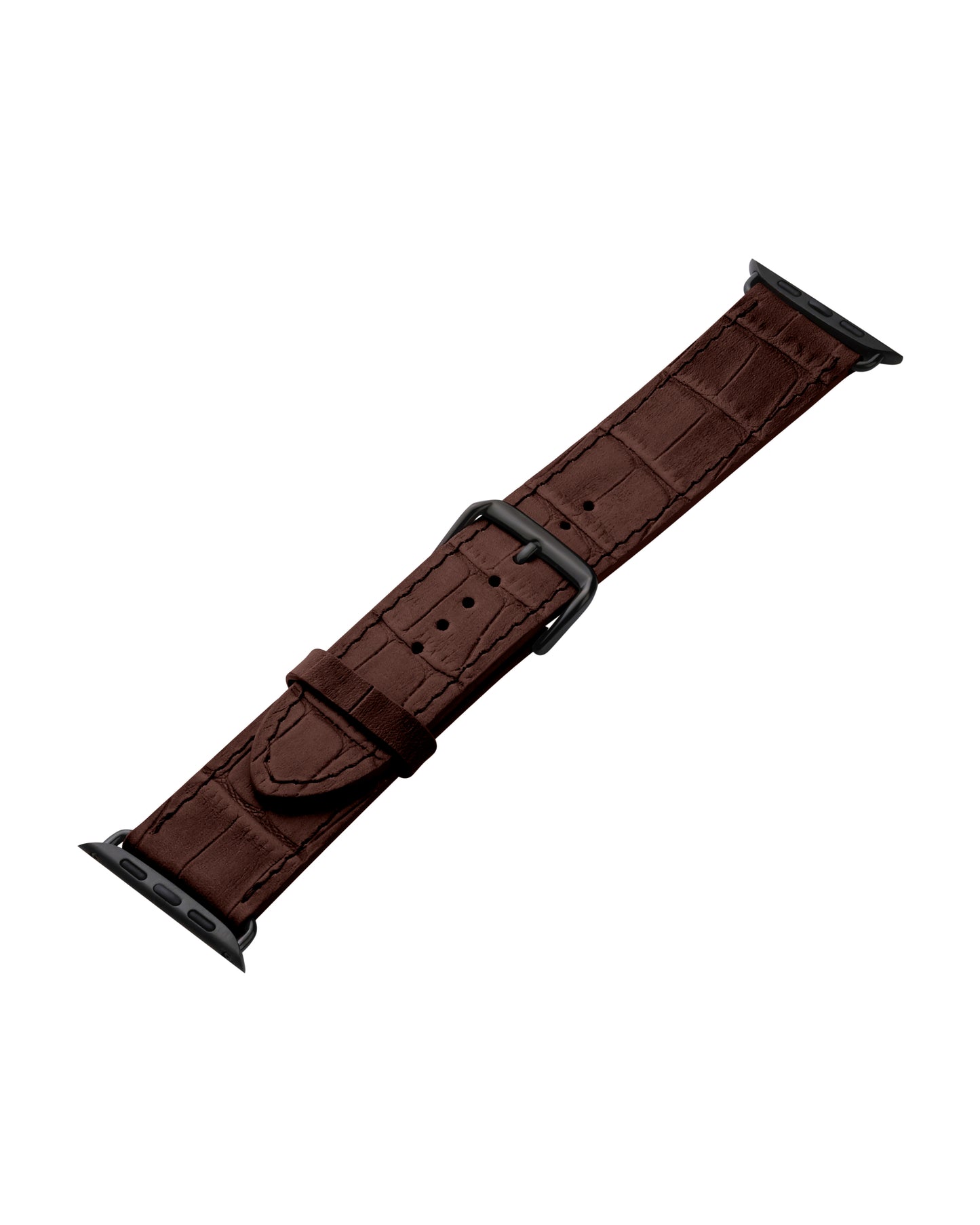 Ремінець Apple Watch із телячої шкіри кольору імбиру з тисненням крокодила